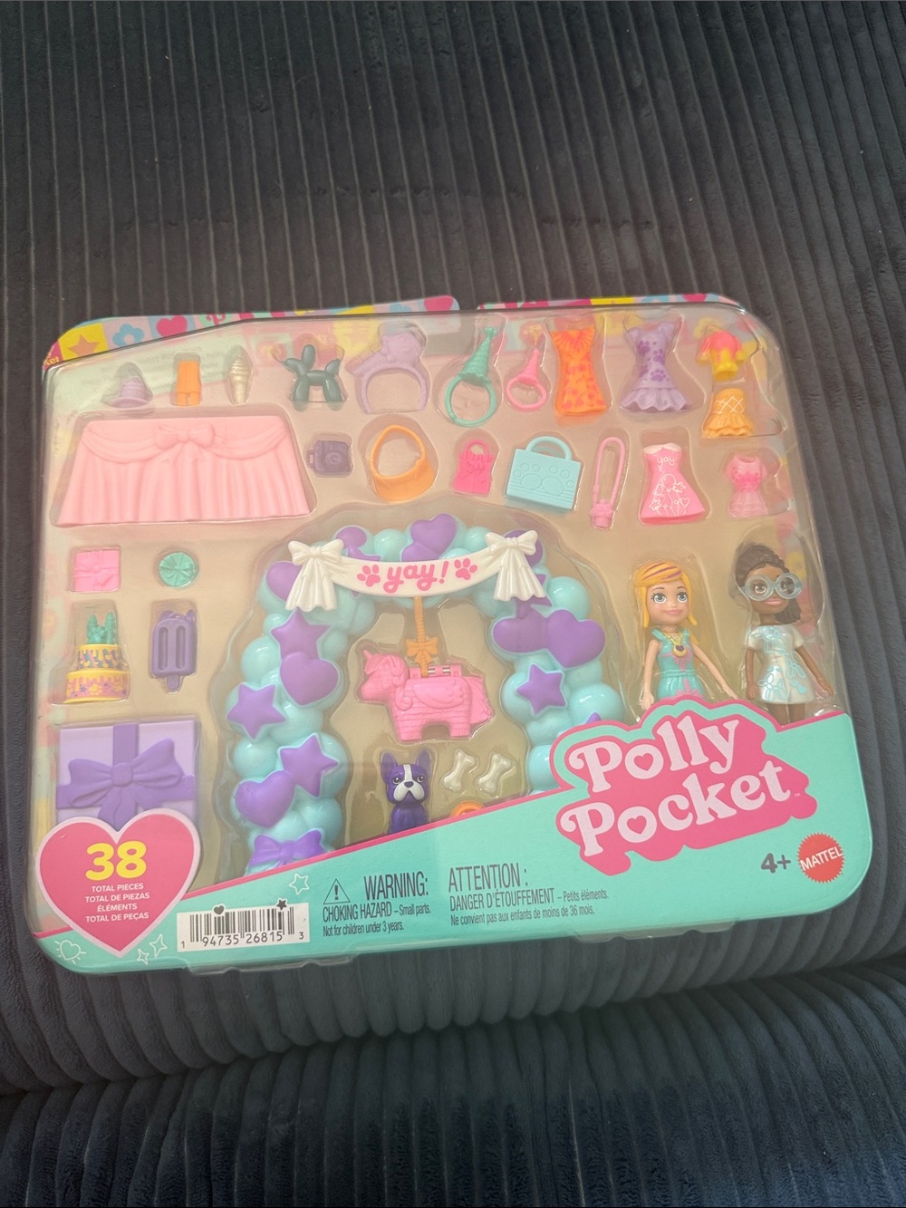 Polly Pocket Party Accessory Set - Pink, Purple, Teal